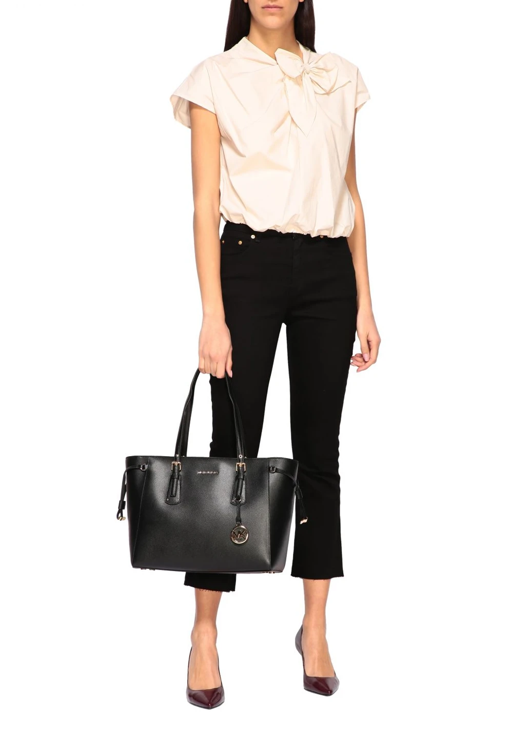Сумка женская кожанная Michael Kors VOYAGER MD MF TZ TOTE (262672674)