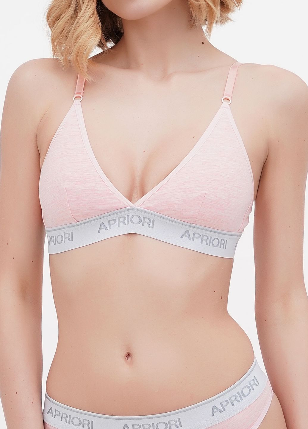 Світло-рожевий топ бра triangle flamingo Apriori