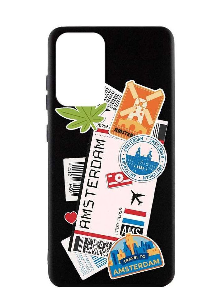 Матовый черный чехол на Samsung Galaxy A52 :: Путешествия. Амстердам (принт 327) Creative (262819584)