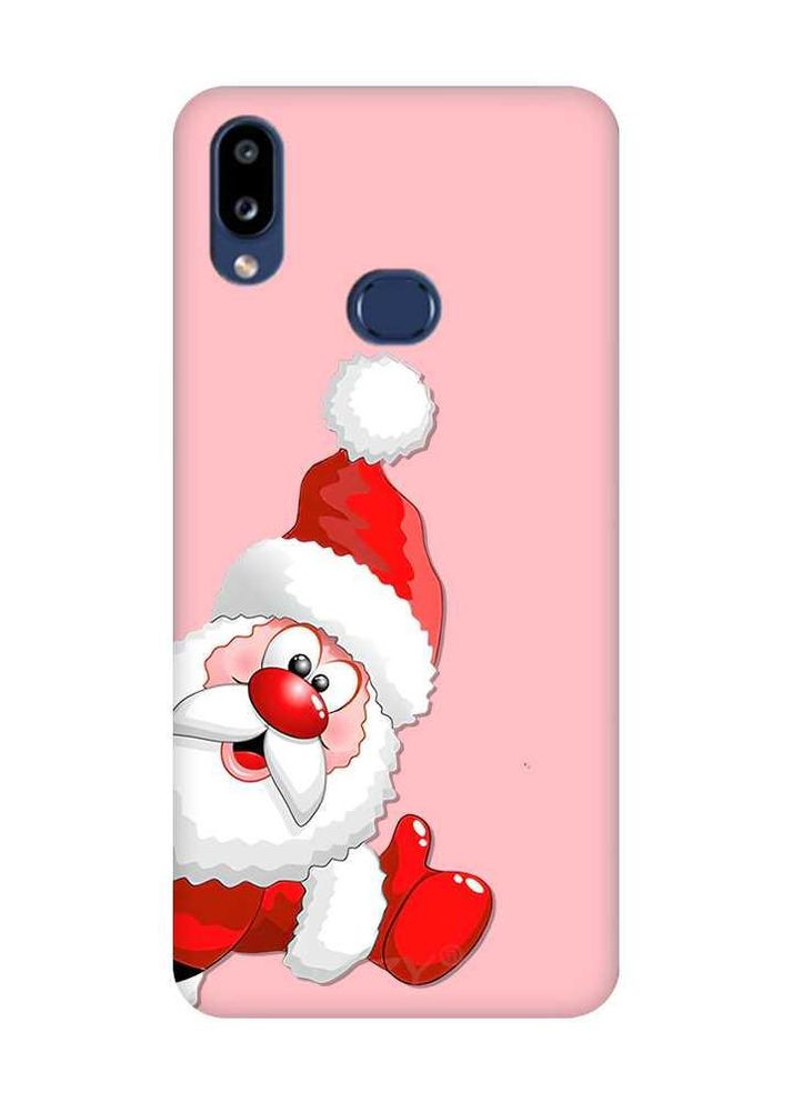 Матовий рожевий чохол на Samsung Galaxy A10ѕ A107 Санта-Клаус (новорічний принт 151) Creative (262819498)