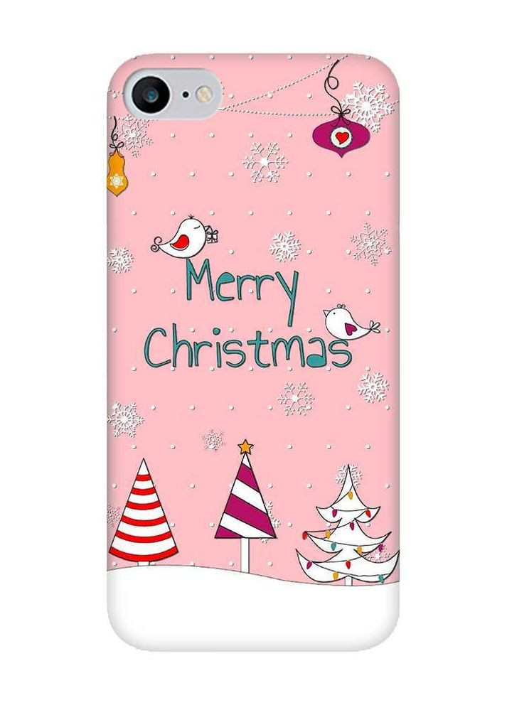 Матовый розовый чехол на iPhone 7 / 8 Зимние птички (принт 184) Creative (262820752)
