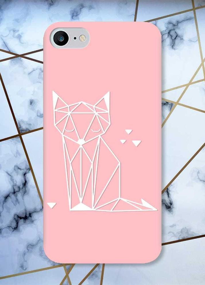Матовый розовый чехол на iPhone 7 / 8 Лиса (принт 127) Creative (262820518)