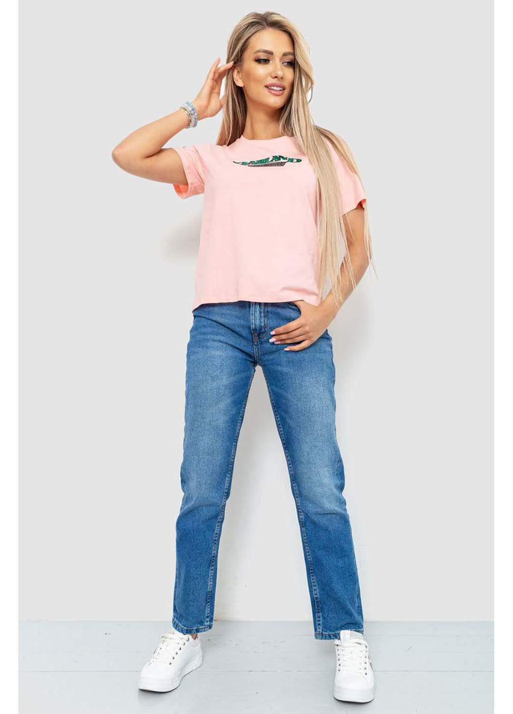Розовая летняя футболка Ager