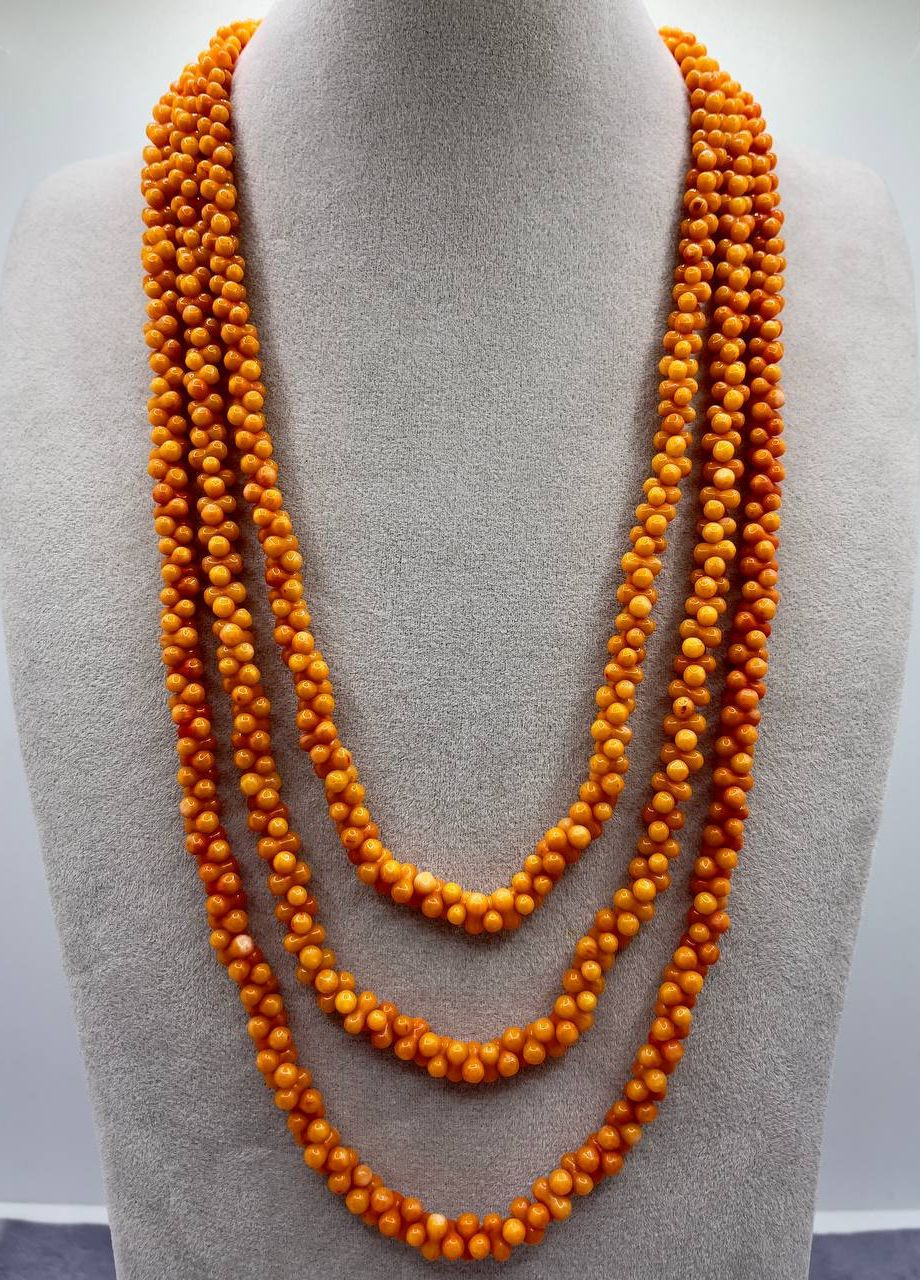 Колье натуральный коралл косточки 40 см No Brand (262821998)