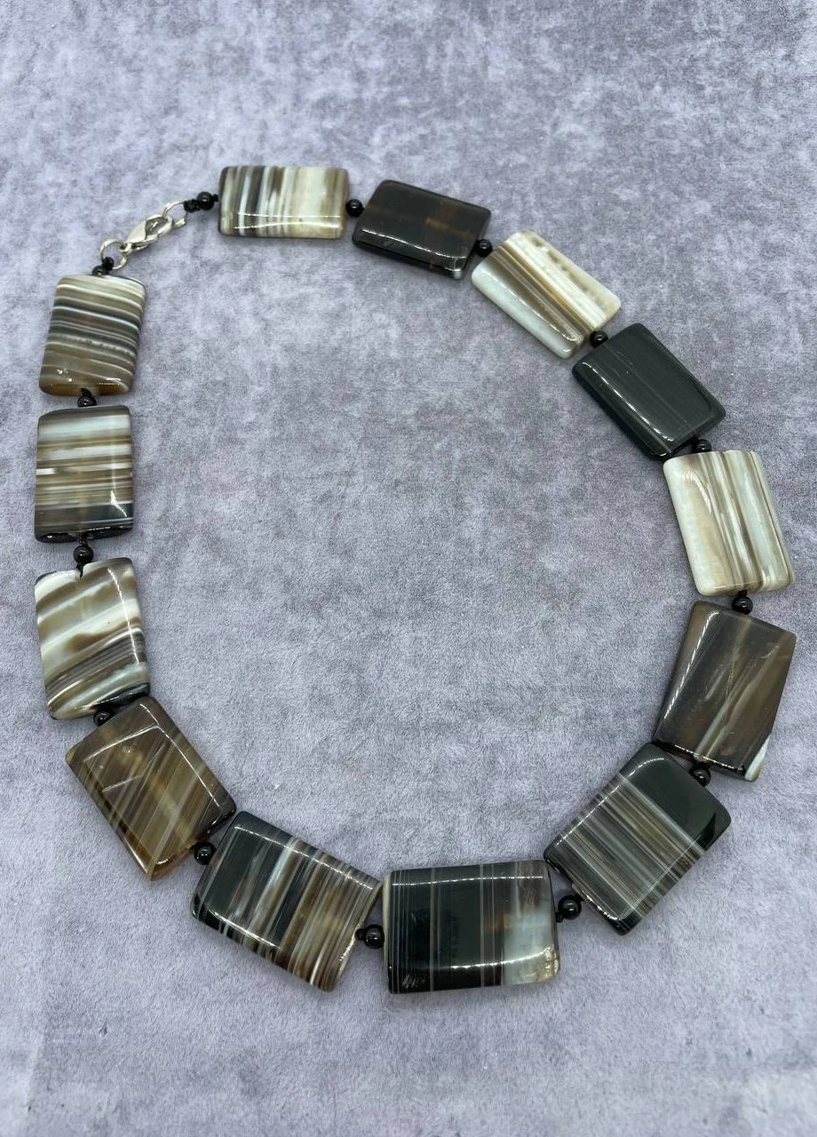 Бусы агат 45 см No Brand (262822081)