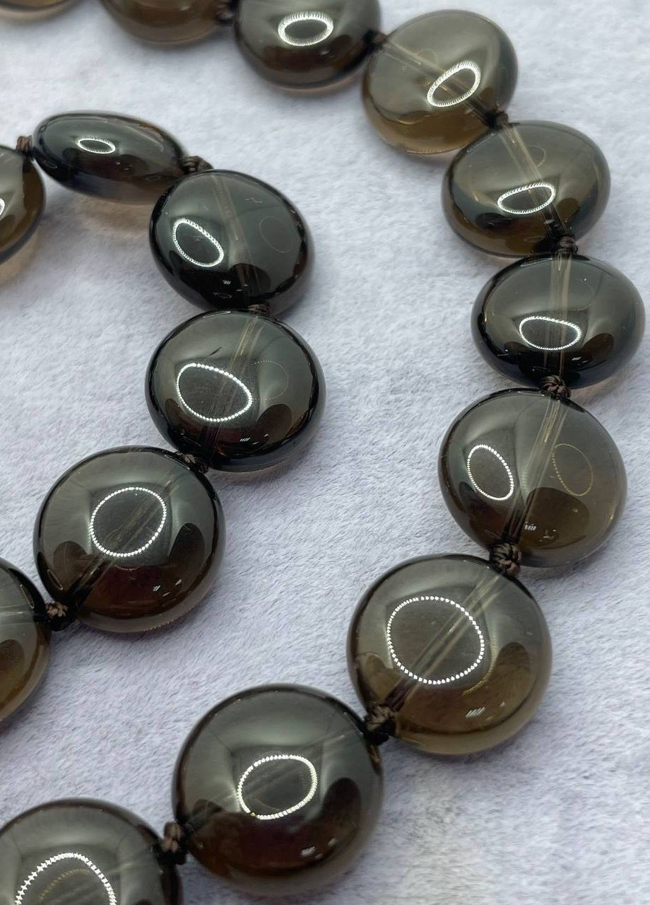 Бусы из дымчатого кварца 45 см 12 мм No Brand (262821856)