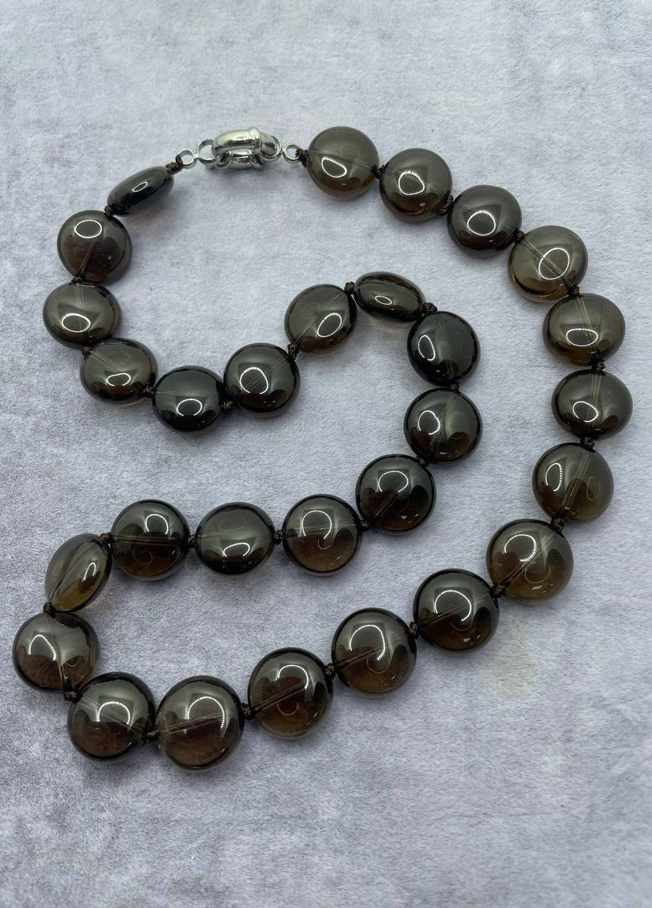 Бусы из дымчатого кварца 45 см 12 мм No Brand (262821856)