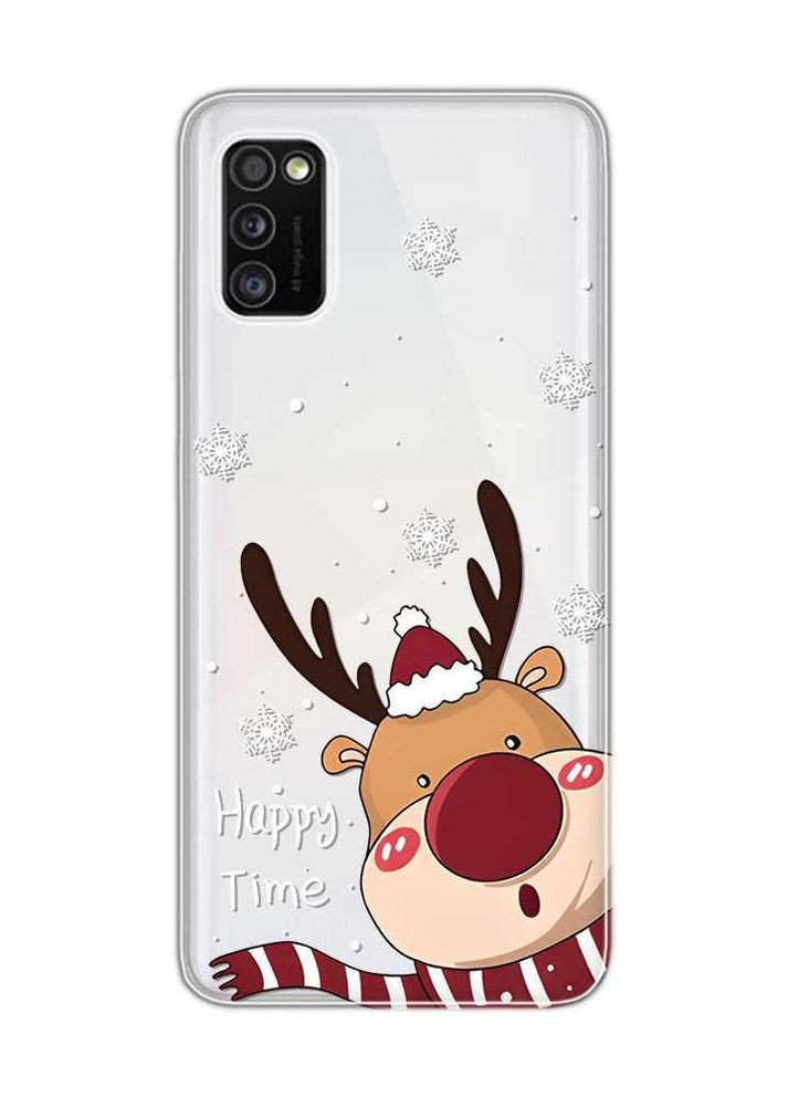 Прозрачный чехол на Samsung Galaxy A41 Зимний оленёнок (новогодний принт 155) Creative (262820427)