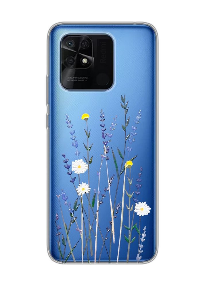 Прозрачный чехол на Xiaomi Redmi 10C :: Полевые цветы (принт 270) Creative (262814733)