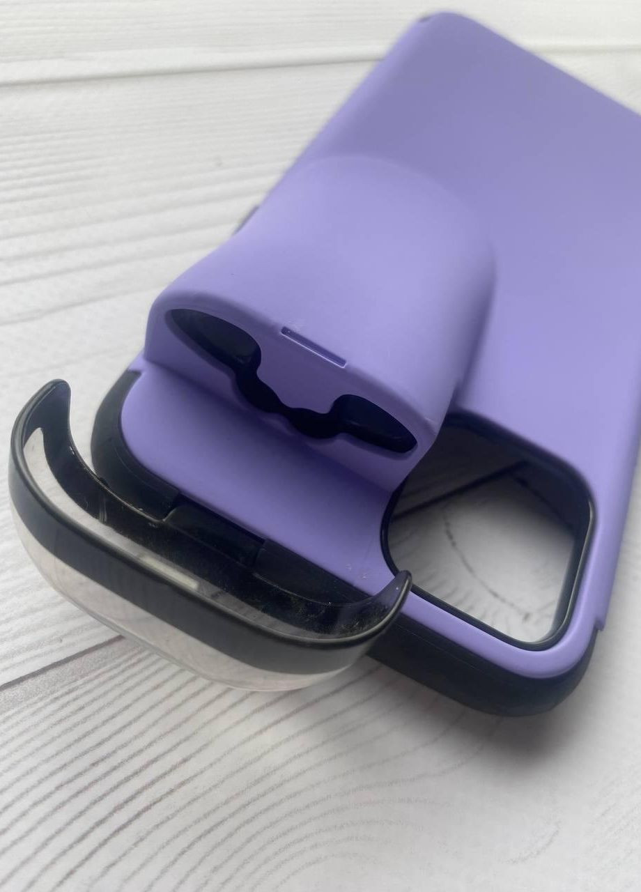 Силиконовый противоударный чехол с отделом для наушников на iPhone 11 Pro Сиреневый Creative (262887574)