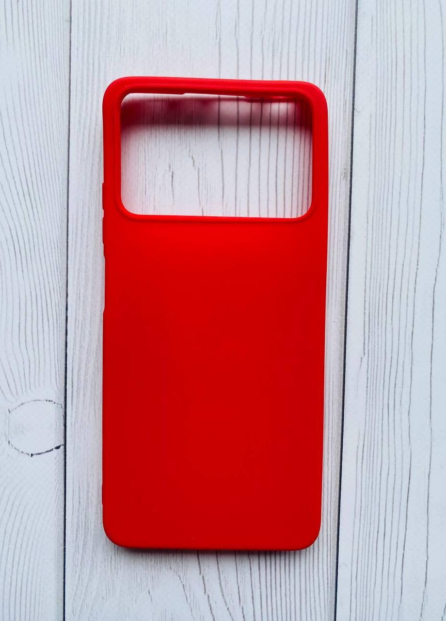Силиконовый матовый чехол для Xiaomi Poco X4 Pro 5G Красный Creative (262888034)