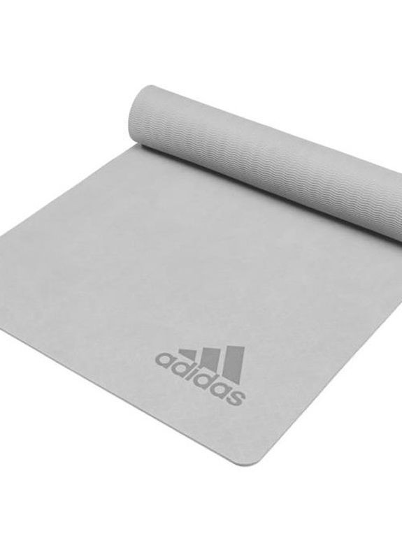 Коврик для йоги Premium Yoga Mat серый Unisex 176 х 61 х 0,5 см adidas (262981908)