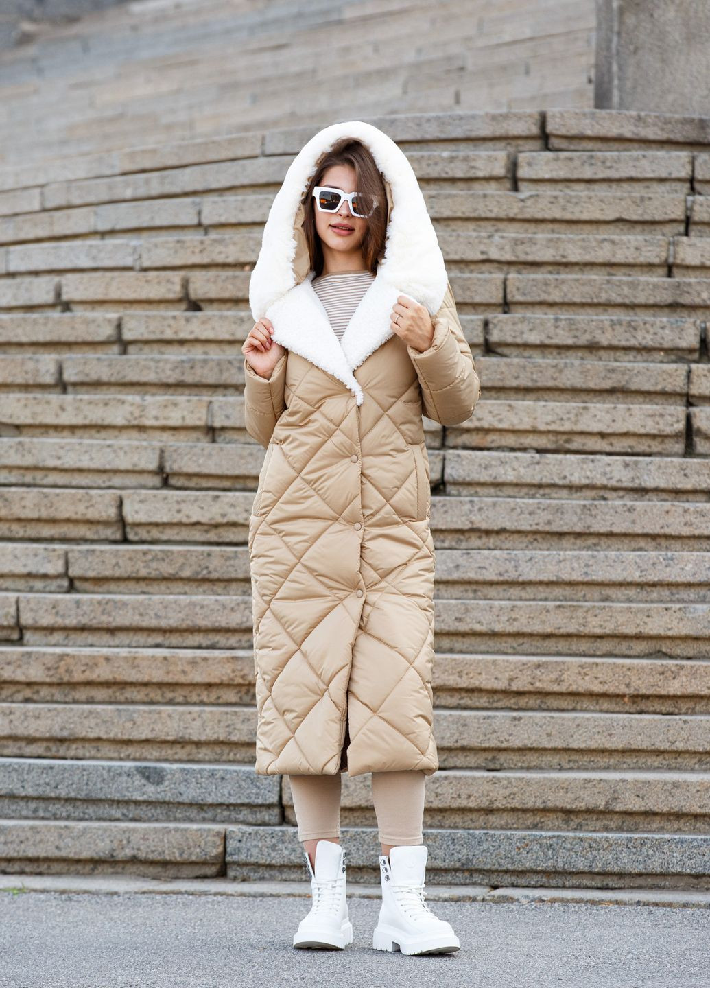 Песочное зимнее Пальто MN
