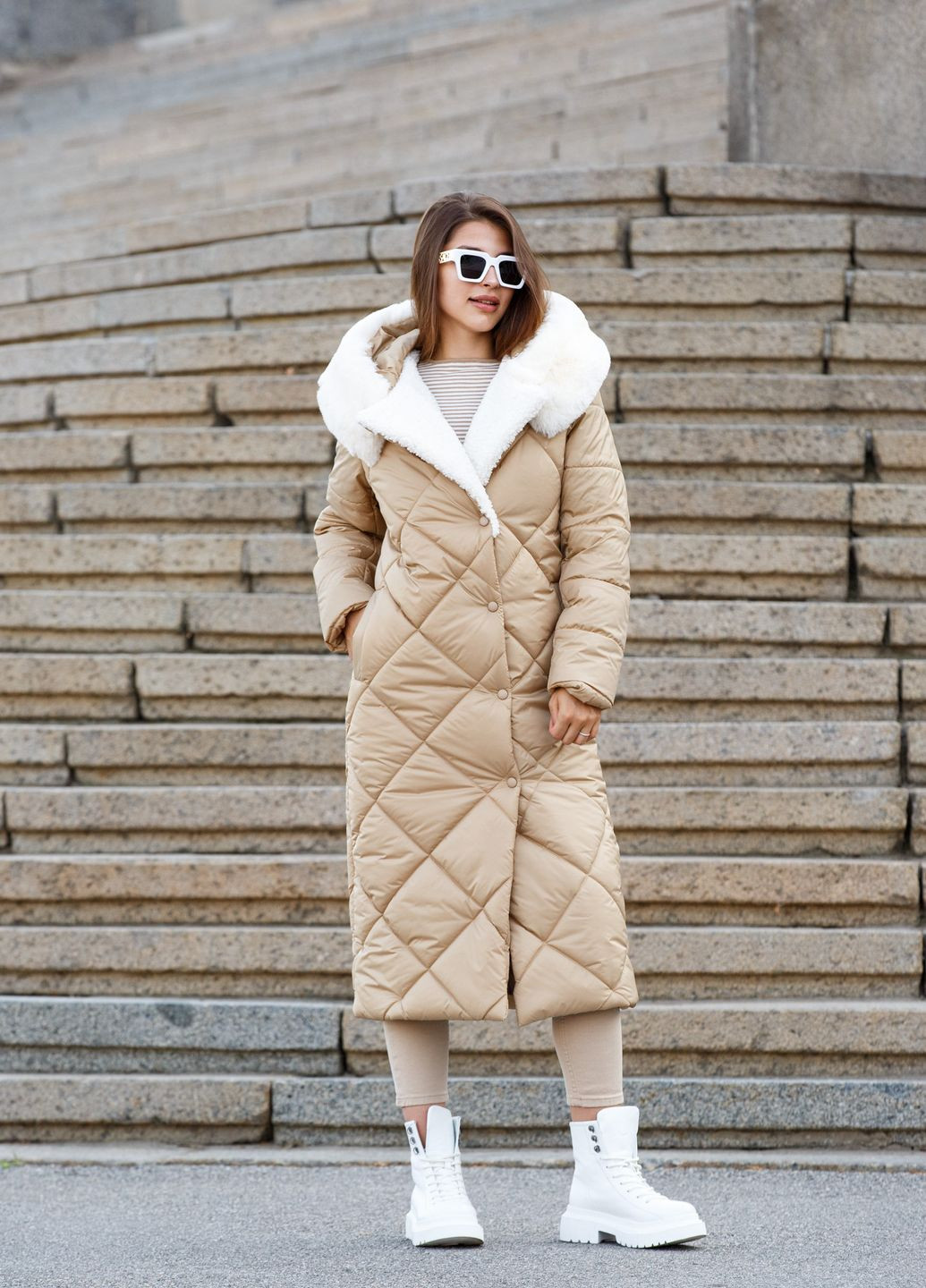 Песочное зимнее Пальто MN
