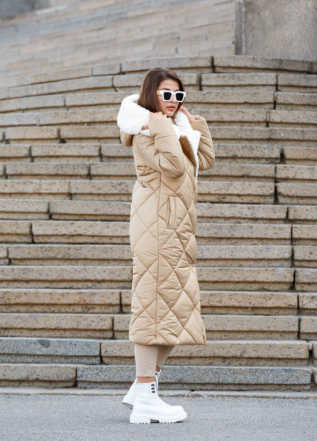 Песочное зимнее Пальто MN