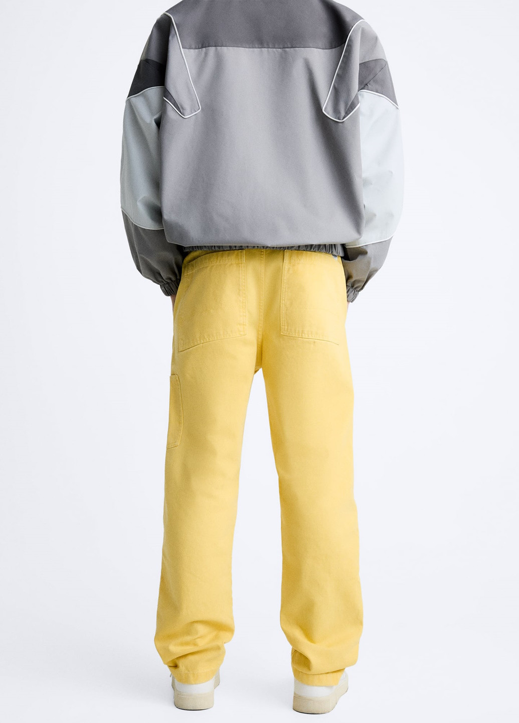 Желтые повседневный демисезонные брюки Zara