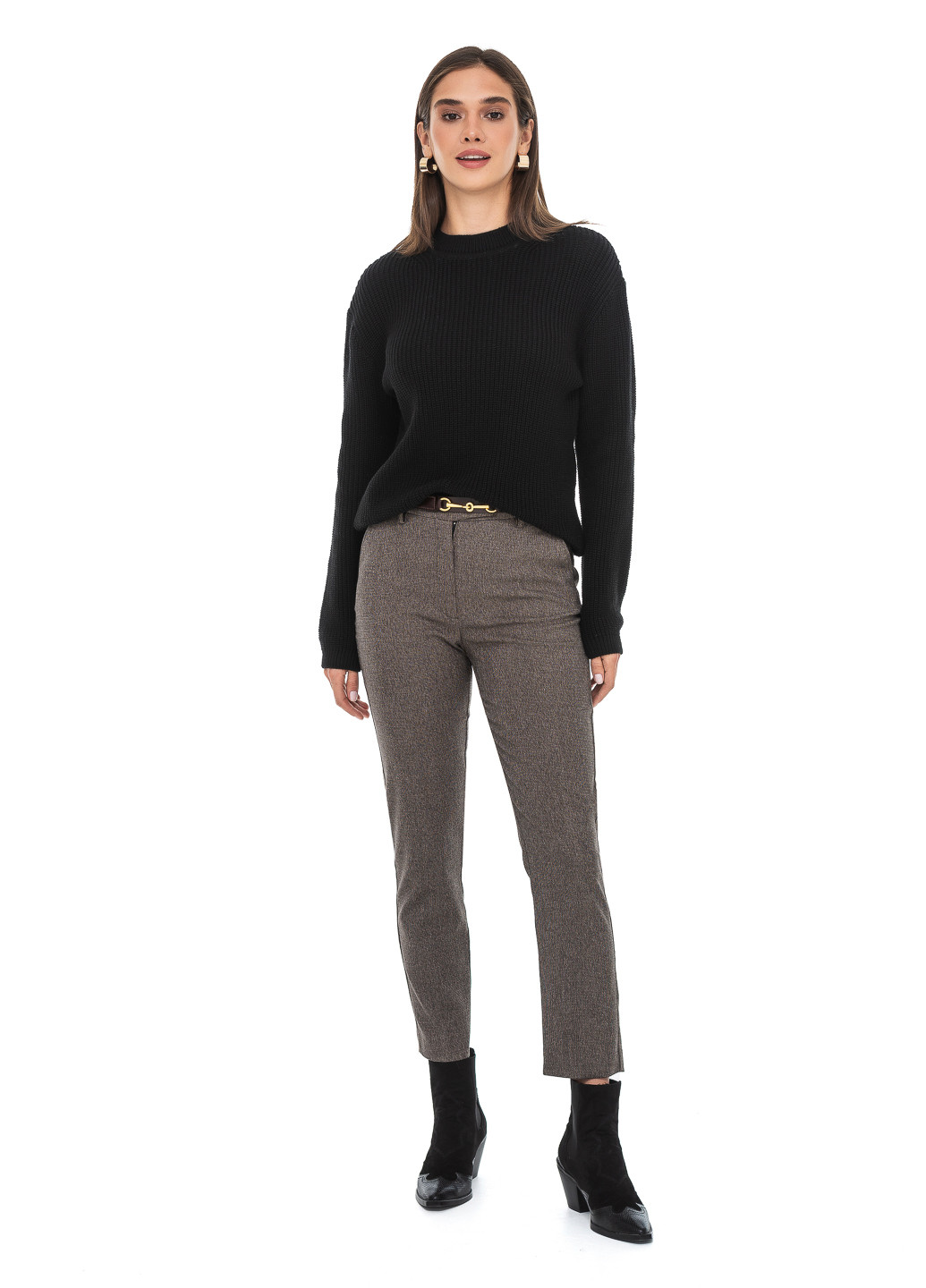Чорний бавовняний жіночий светр SVTR