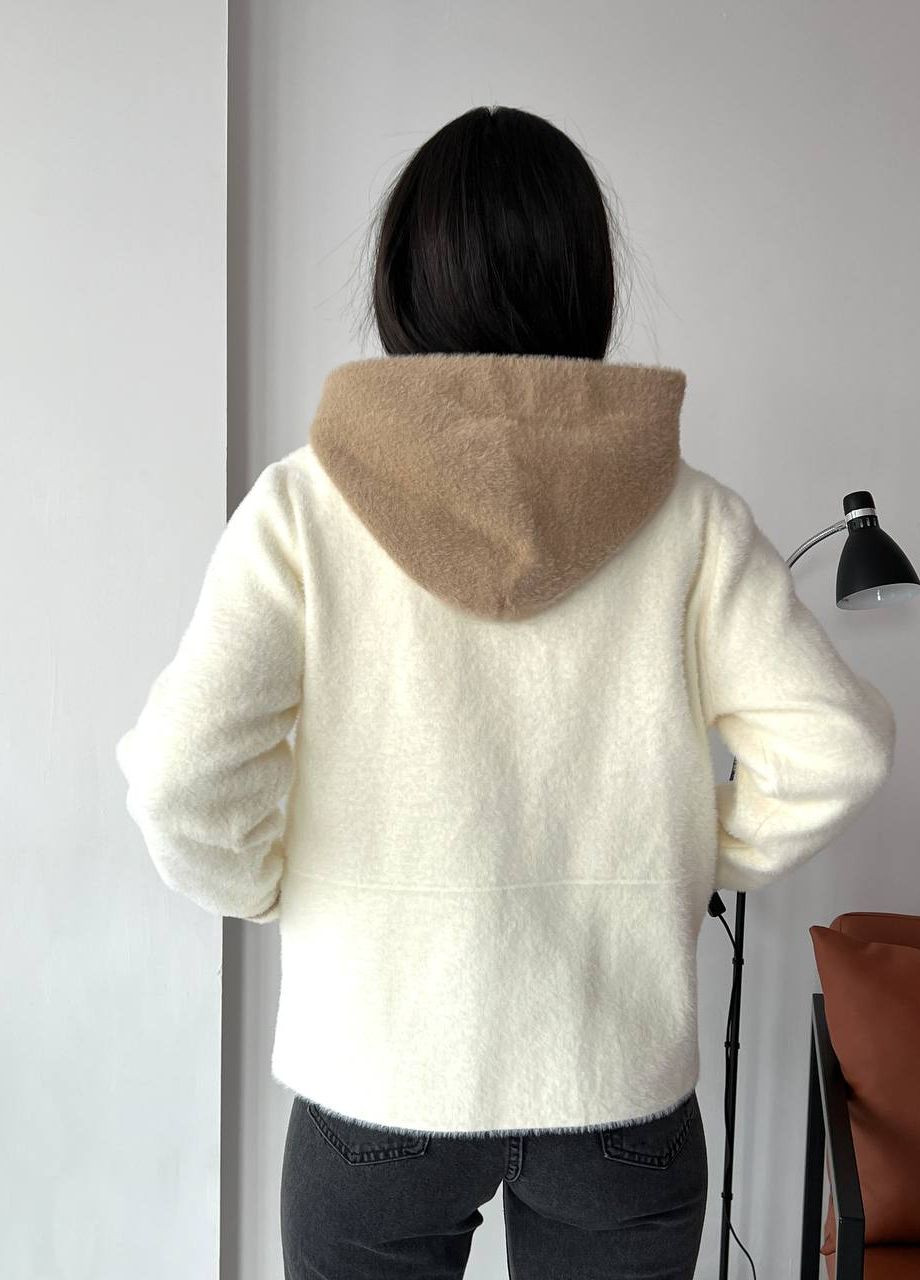 Молочное демисезонное Пальто из альпаки Hand Made