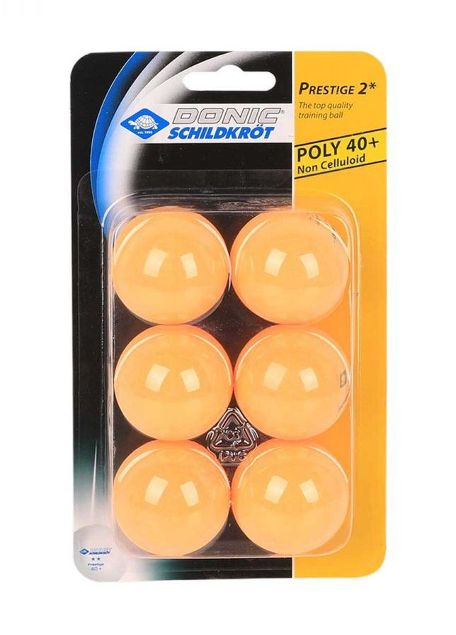 Мячи Prestige 2* 40+ 6шт orange Donic (263057705)