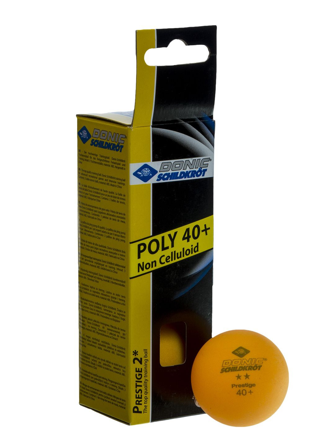 Мячи Prestige 2* 40+ 3шт orange Donic (263057717)