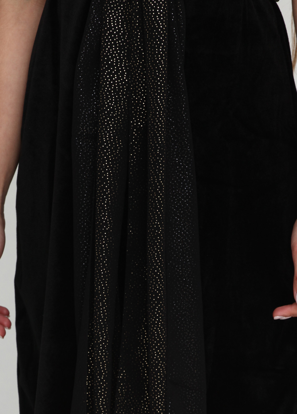 Черное коктейльное платье Avon однотонное