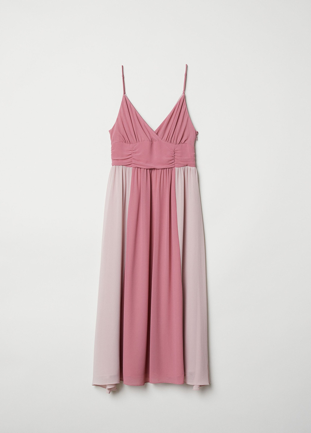 Темно-розовое вечернее платье H&M однотонное