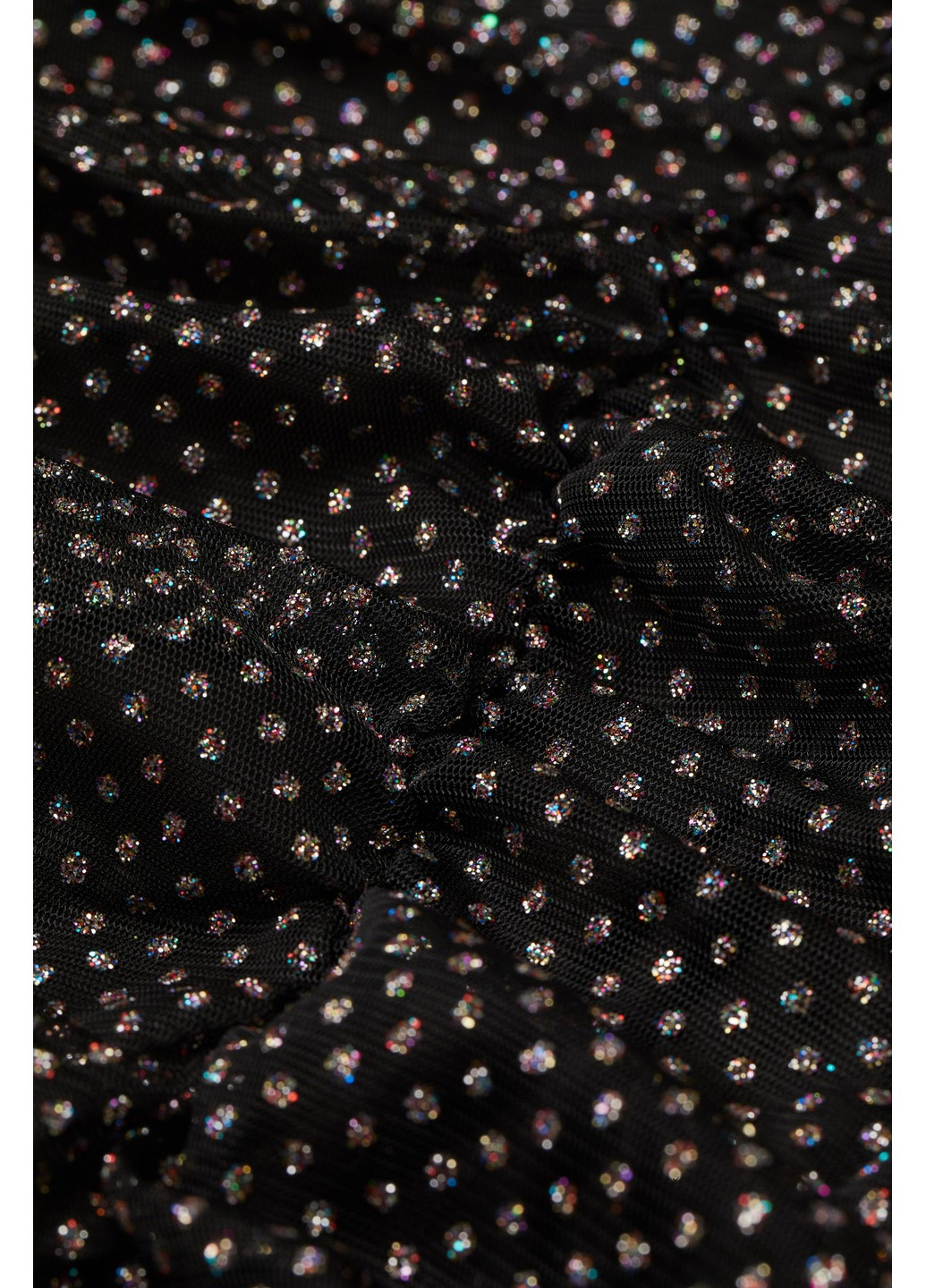 Чорна коктейльна сукня H&M в горошок