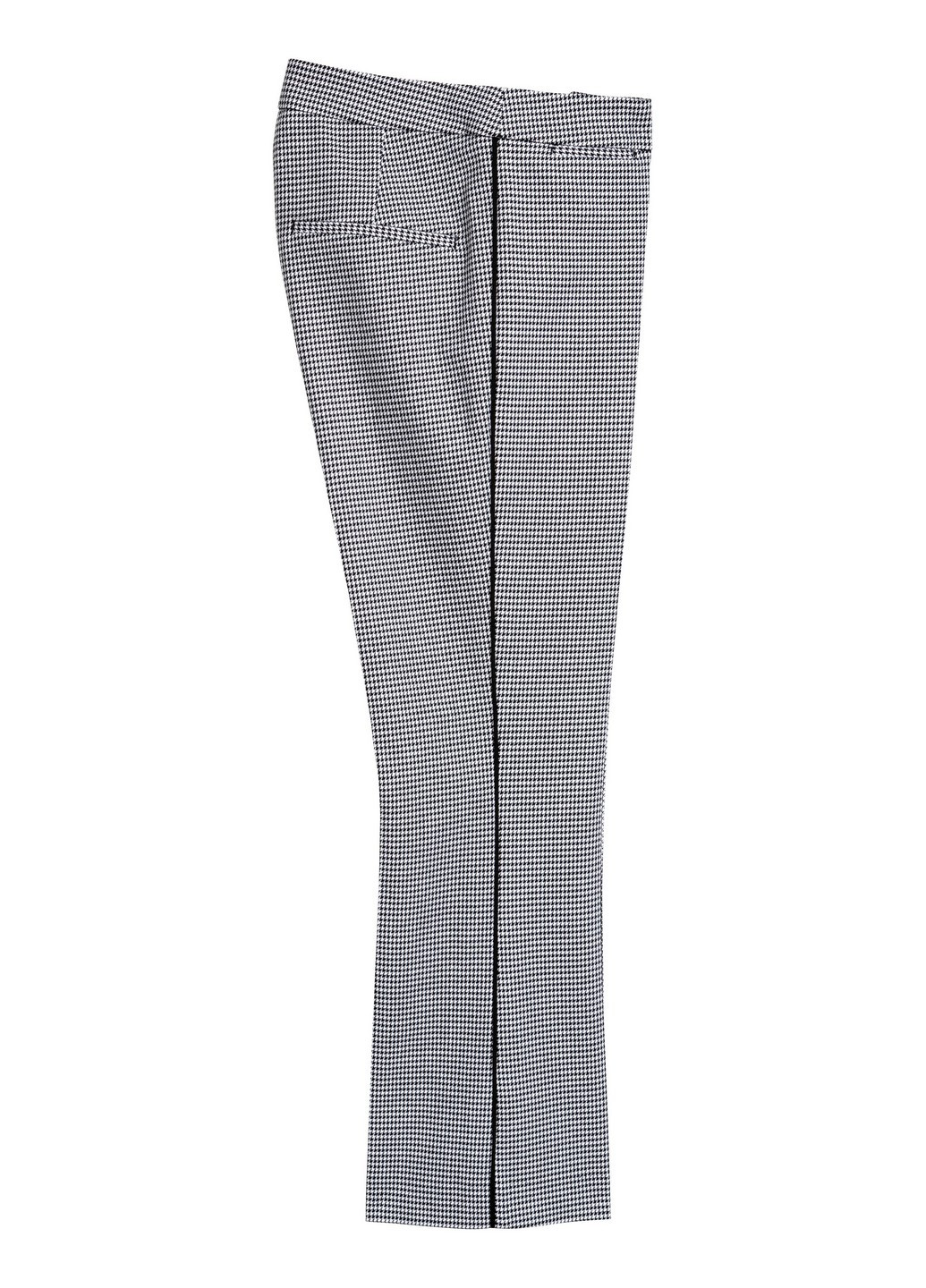 Черно-белые кэжуал демисезонные брюки H&M