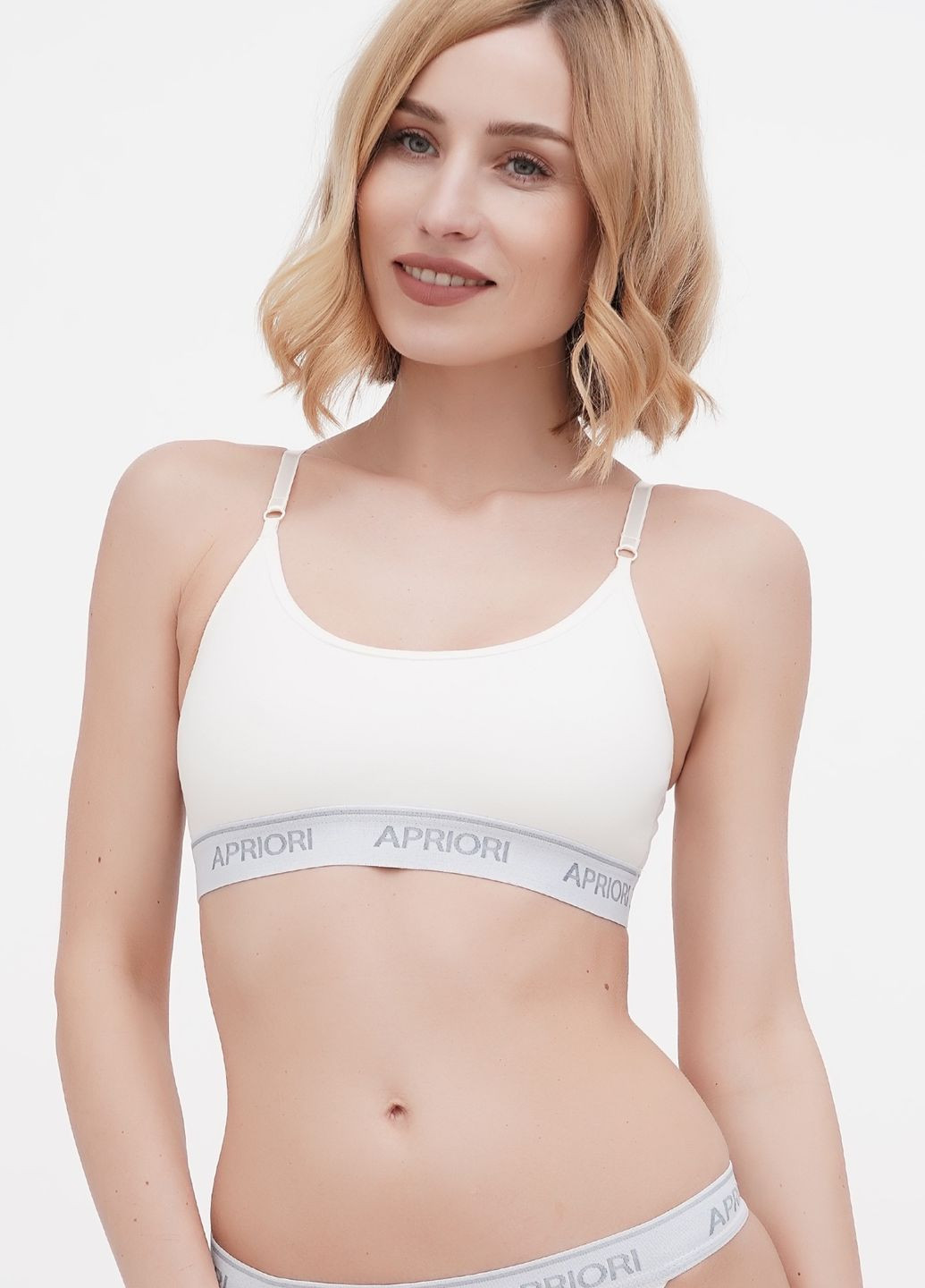 Молочный топ бралет champagne Apriori