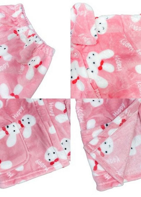 Рожева всесезон піжама дитяча тепла кролик catt 110 рожевий No Brand