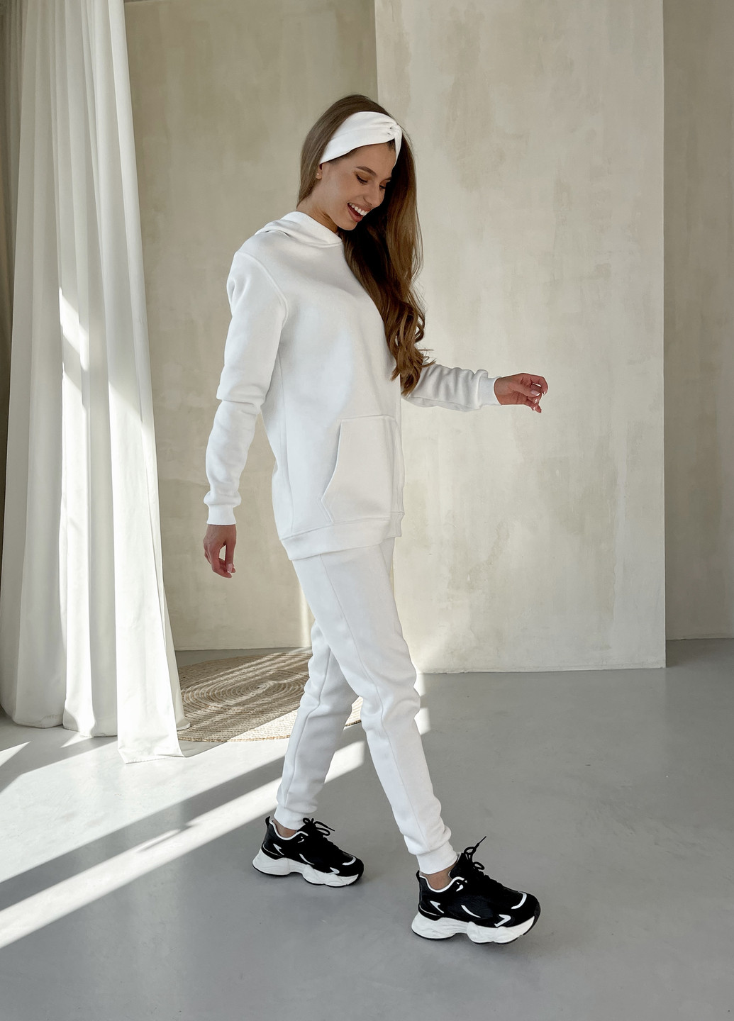 Теплий зимовий жіночий спортивний костюм на флисі білий 100001027 Merlini бордо (263058927)
