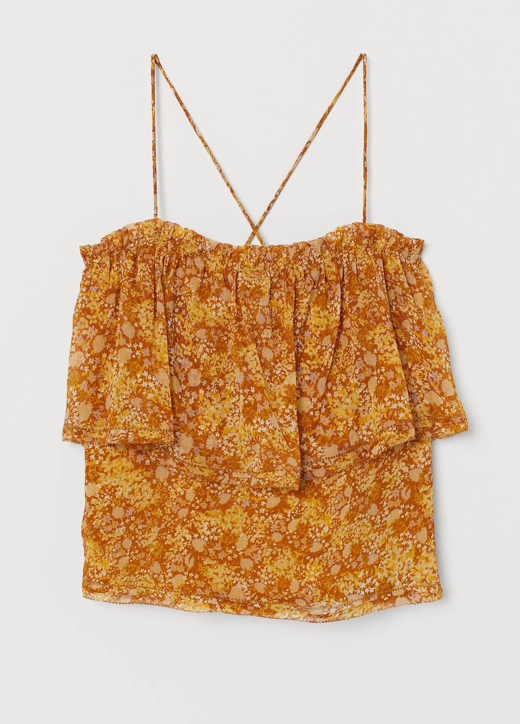 Коричневая летняя блуза H&M