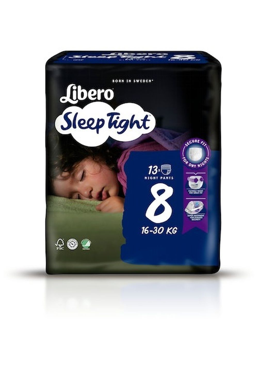 Підгузки-трусики Sleep Tight розмір 8 16-30 кг 13 шт Libero 7322541193854 (263133355)