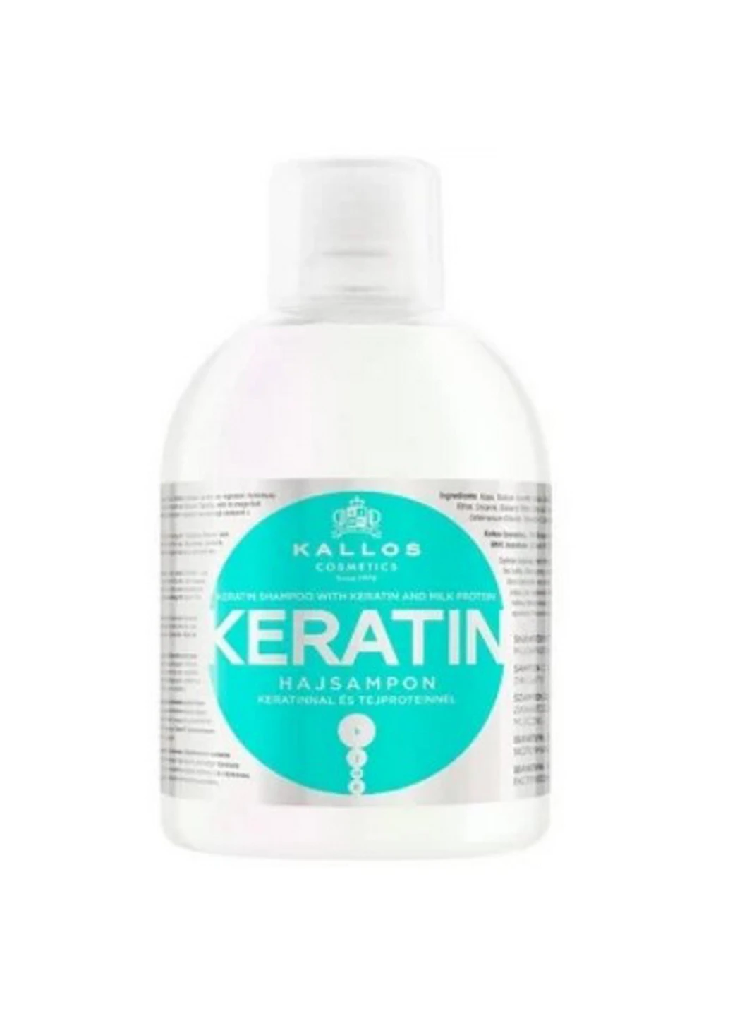 Шампунь для волосся Cosmetics Keratin Shampoo з кератином і молочним протеїном, 1 л Kallos - (263062764)