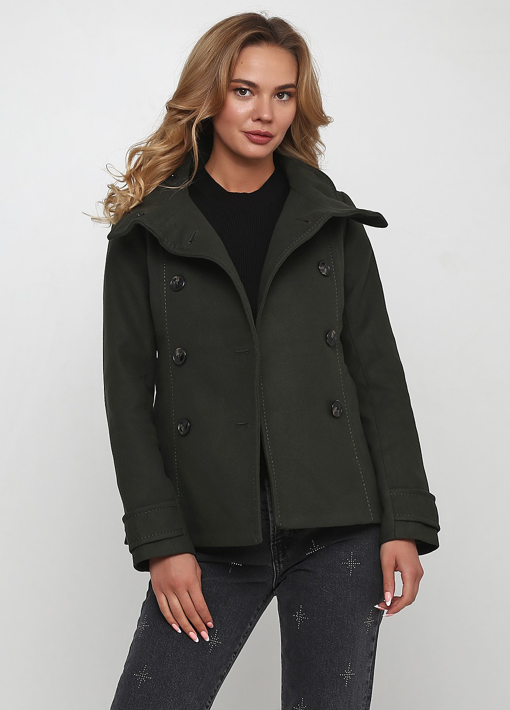 Темно-зелене демісезонне Пальто піджак H&M