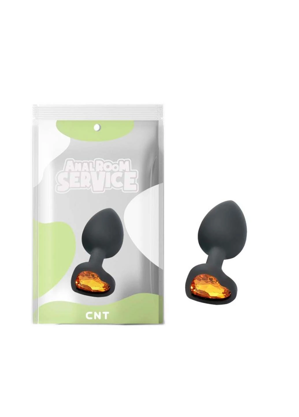 Чорний анальний затор з діамантом Love Black Diamond Plug Small CNT (263348742)