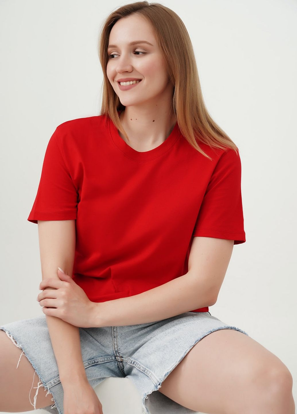 Унісекс футболка з бавовни VOU standart regular fit red (263346013)