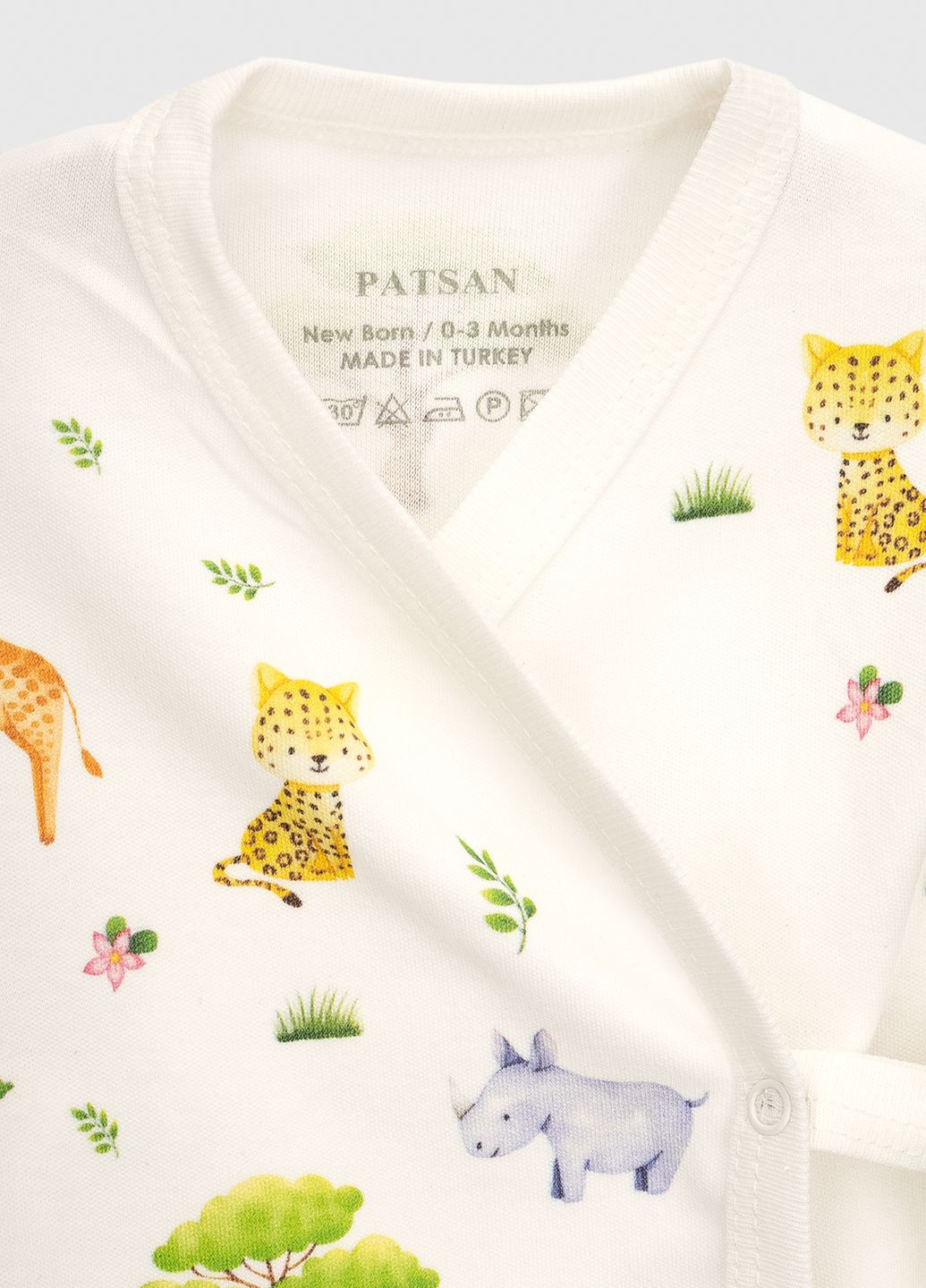 Молочный демисезонный костюм для выписки жираф Patsan