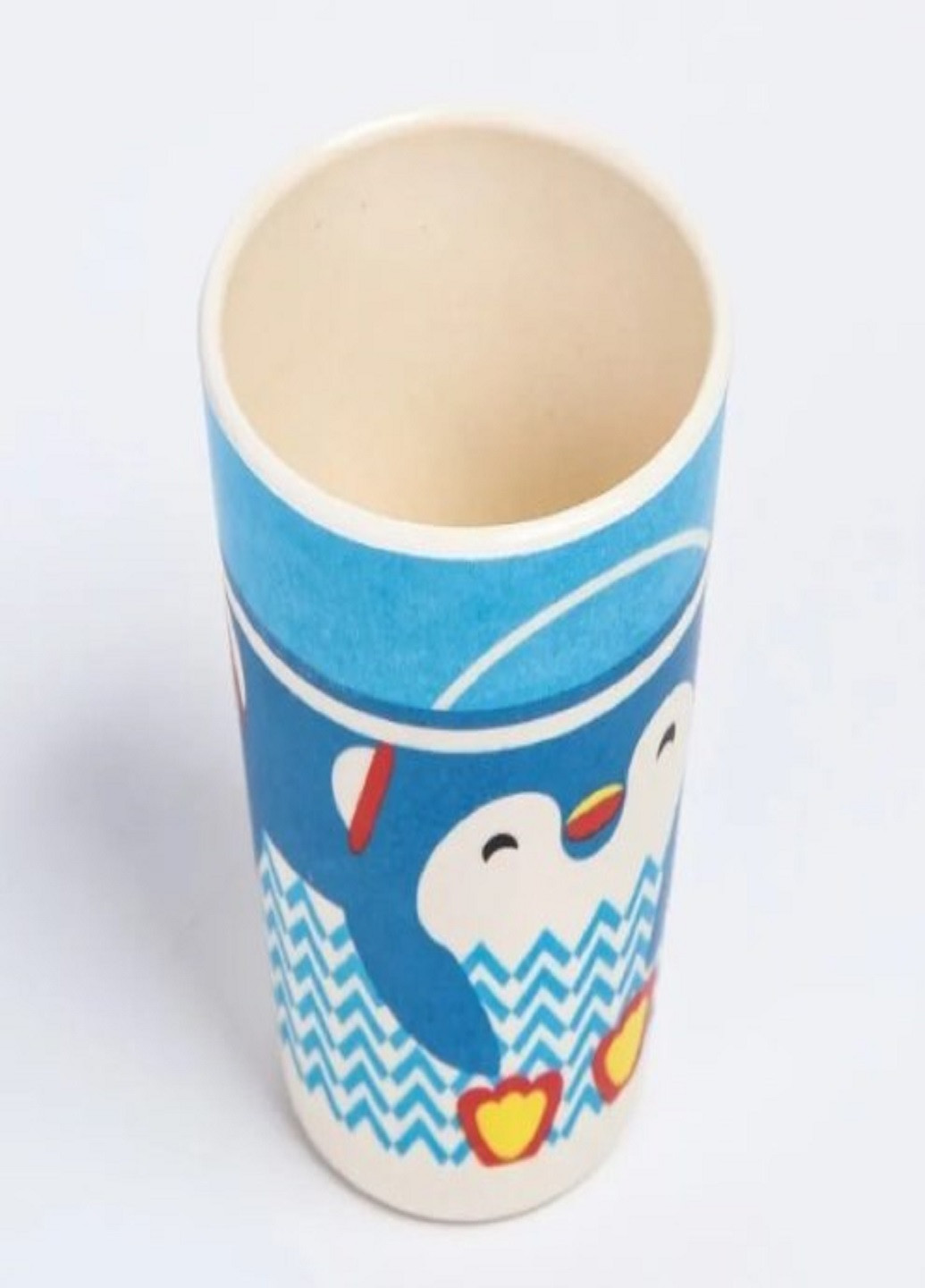 Бамбуковый набор детской посуды ECO friendly product 5 предметов пингвин синий VTech (263346954)