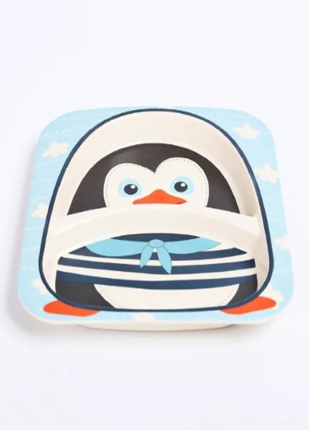 Бамбуковый набор детской посуды ECO friendly product 5 предметов пингвинчик голубой VTech (263360265)