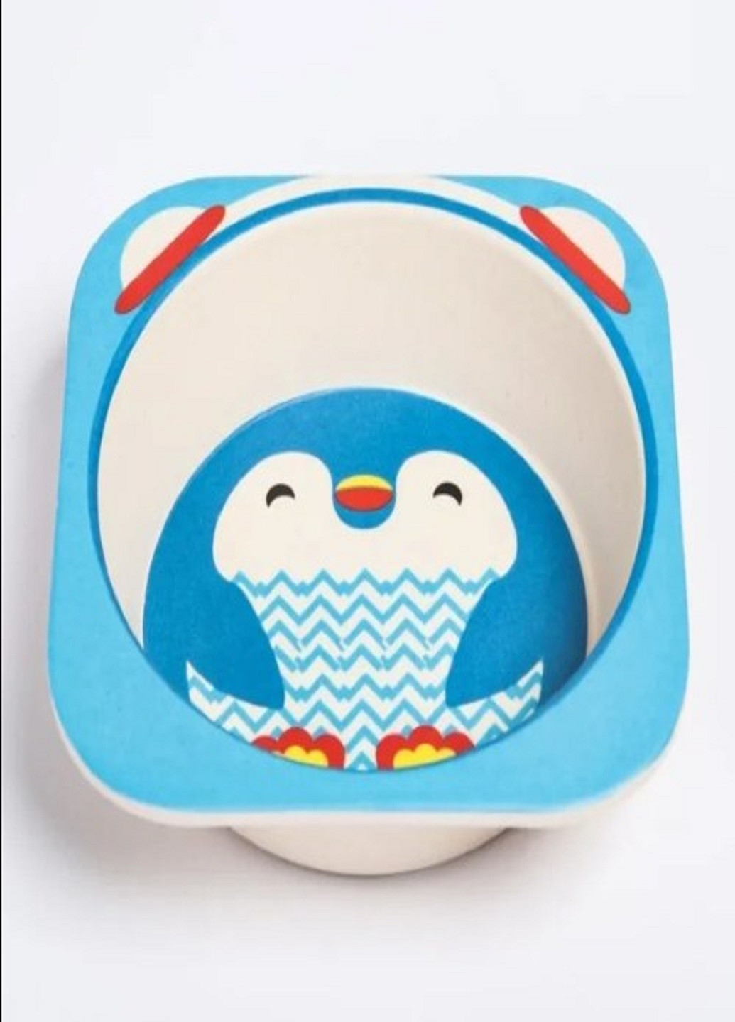 Бамбуковий набір дитячого посуду ECO friendly product 5 предметів пінгвін синій VTech (263360251)