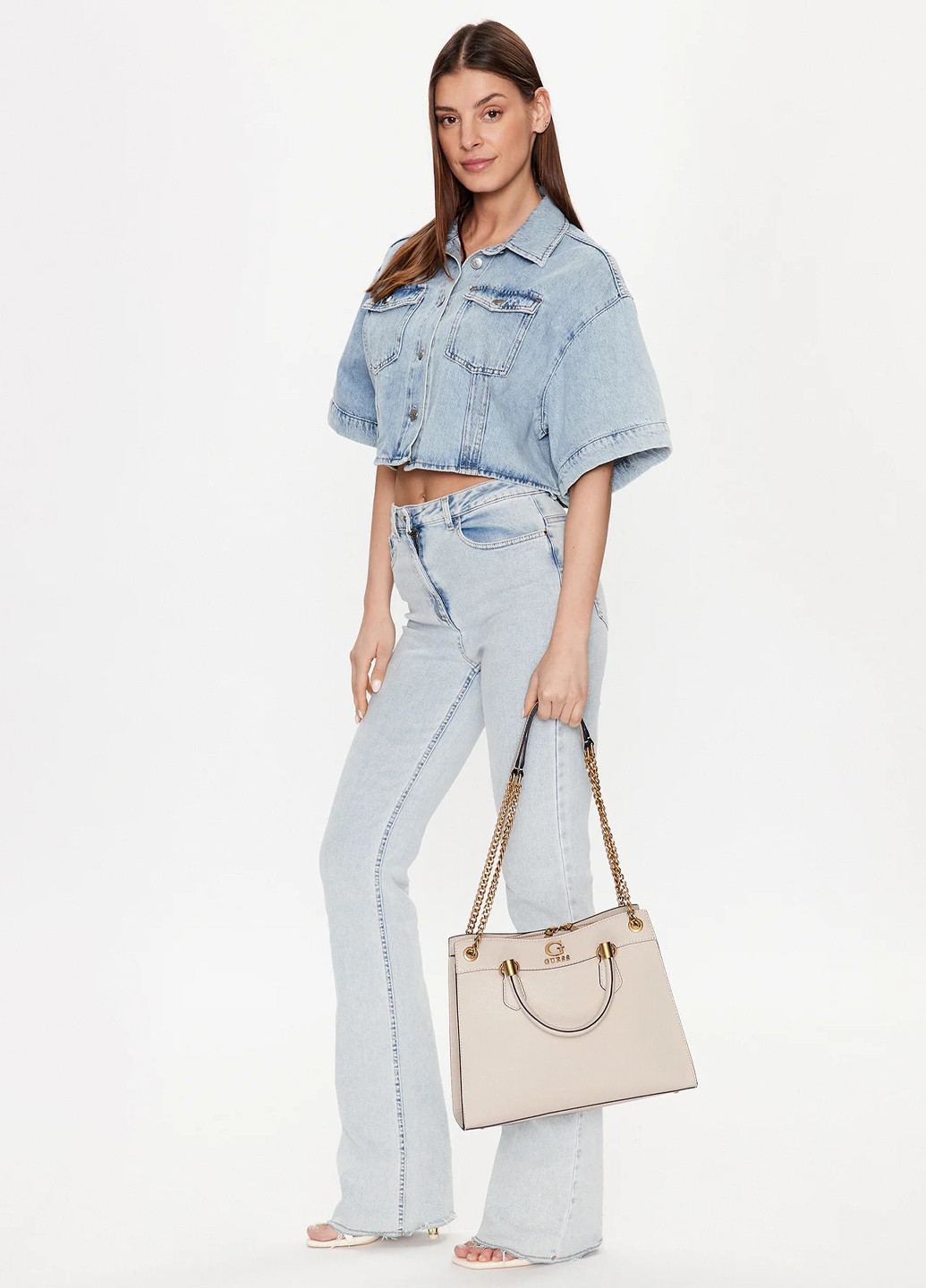 Сумка жіноча із еко шкіри Guess NELL GIRLFRIEND SATCHEL (263345531)