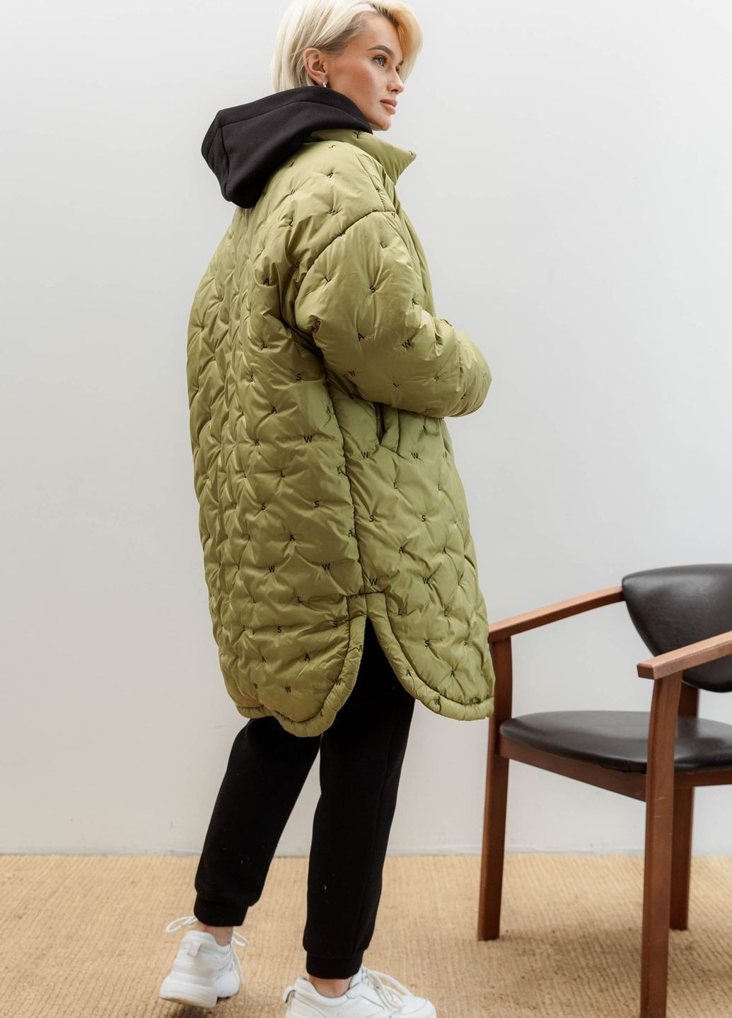 Фісташкова зимня куртка-сорочка Liton