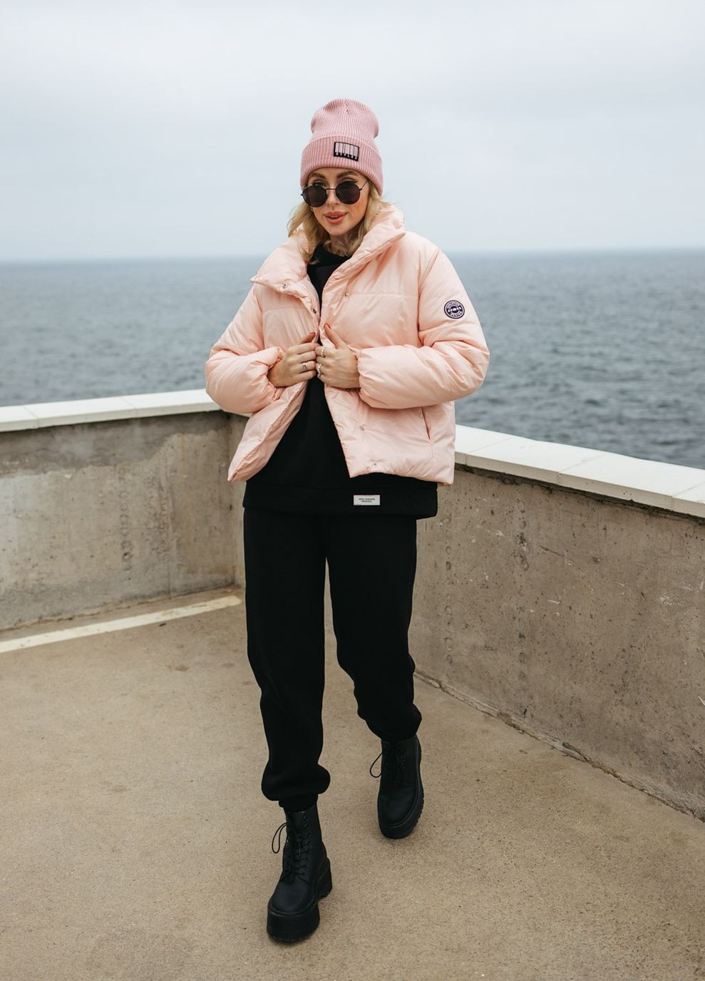 Розовая зимняя куртка Liton