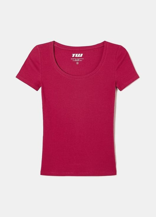 Темно-розовая летняя футболка Tally Weijl