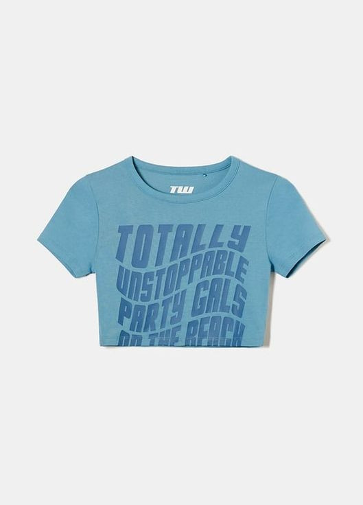 Серо-синяя летняя футболка Tally Weijl