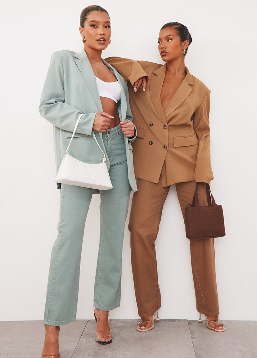 Хаки женский жакет PrettyLittleThing -