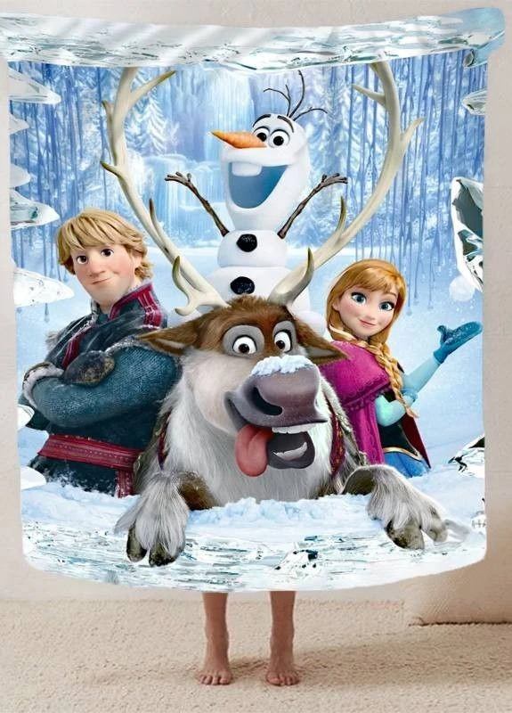 Плед дитячий "Крижане серце" 3D плюш 135х160 см арт 2814 No Brand (263513688)