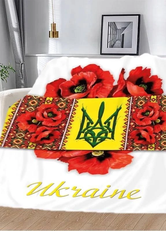 Плед "Патриотический " 3D плюш 160х200 см арт 2418 No Brand (263513661)
