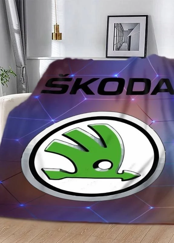 Плед "SKODA " 3D плюш 160х200 см арт 2675 No Brand (263513667)